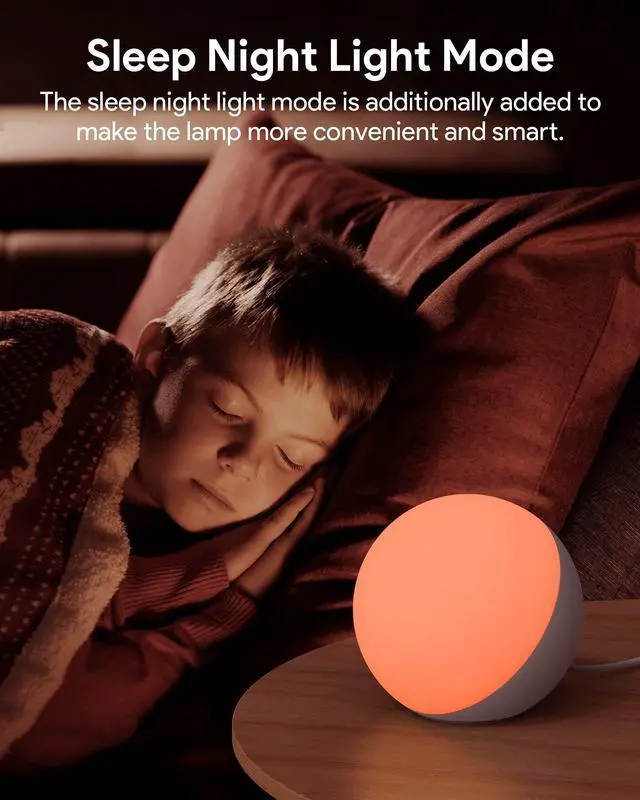 Alt view image 11 of 12 - Smart Table Lamp, Dimmable Desk Lamp with App/Voice Control, LED RGB Color Changing Touch Lamp, Night Lamp for Bedroom Compatible with Alexa