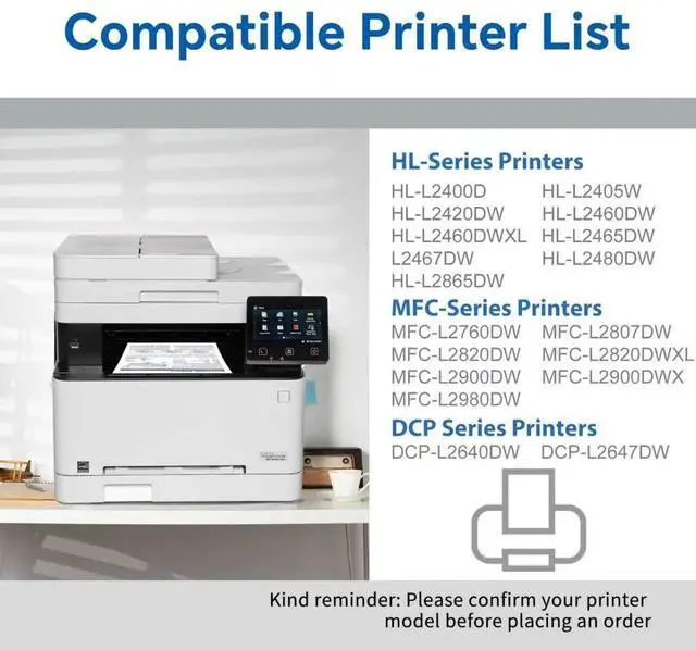 Alt view image 11 of 14 - TN830XL TN830 HL-L2460DW Toner Cartridge Replacement for Brother 830XL TN830 TN830XL Black Toner Cartridge Work with HL-L2460DW MFC-L2820DW HL-L2405W DCP-L2640DW HL-L2480DW Printers