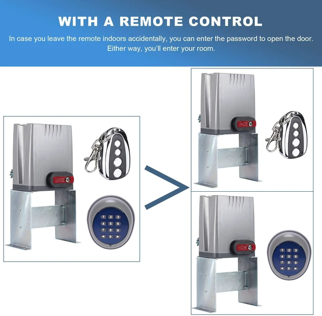 Alt view image 9 of 14 - Security Wireless Automatic Code Entry Gate Keypad Remote Operator Panel Control for Sliding Gate Opener Motor
