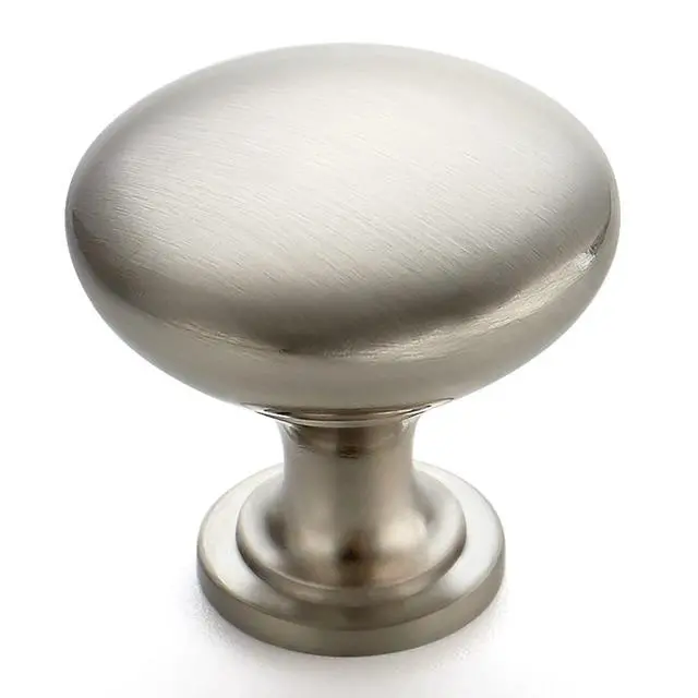 Alt view image 8 of 14 - Brushed Nickel Round Zinc Cabinet Knobs,1-1/6 Inch,30 Pack | Solid Zinc Alloy, Single Hole, Screws Included, Drawer Pulls, Smooth Touch, for Kitchen Bathroom Closet Dresser Cabinets