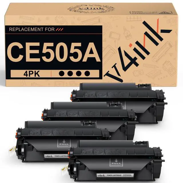 Alt view image 7 of 12 - CE505A Toner Compatible for HP 05A Toner Cartridge 4-Pack Black Ink | Replacement for P2035 P2035N P2055DN P2055 P2055D P2055X P2030 M401A M401N M401D M401DN M401DNE M401DW M425DN M425DW Printer