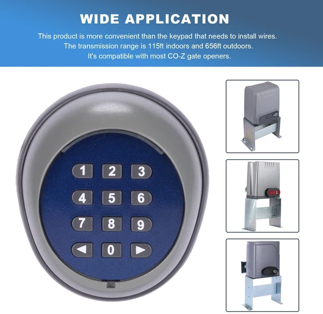 Alt view image 12 of 14 - Security Wireless Automatic Code Entry Gate Keypad Remote Operator Panel Control for Sliding Gate Opener Motor