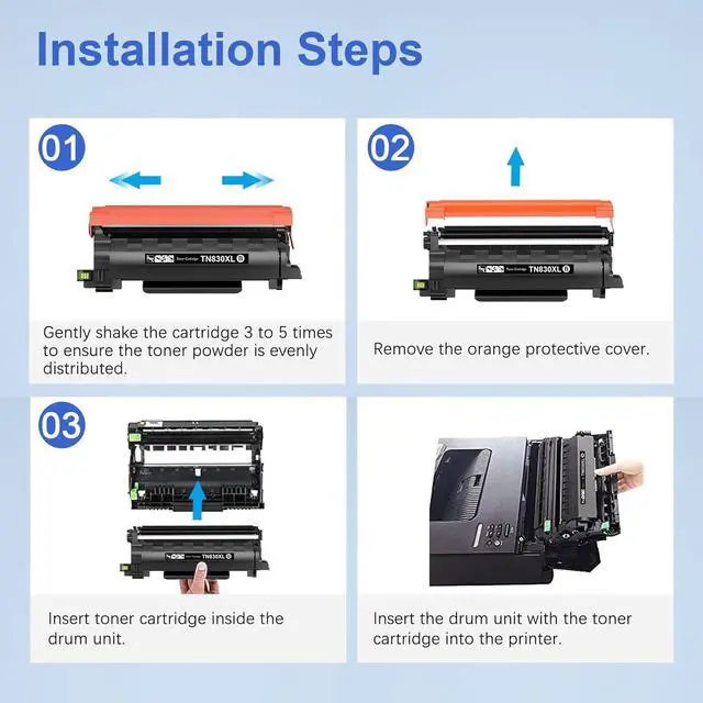Alt view image 13 of 14 - TN830XL TN830 HL-L2460DW Toner Cartridge Replacement for Brother 830XL TN830 TN830XL Black Toner Cartridge Work with HL-L2460DW MFC-L2820DW HL-L2405W DCP-L2640DW HL-L2480DW Printers