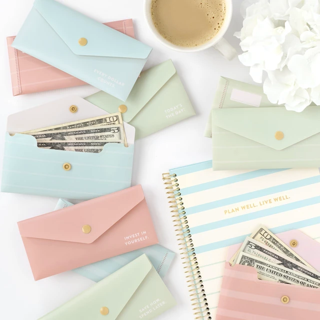 Alt view image 9 of 14 - PPP Money Planner | 10 Cash Budget Envelopes | Budget Planner | Annual & Monthly Financial Worksheet, Expense, Saving & Debt Reduction Pages | Stickers | Long-Term Financial Goals | Spend Ledger