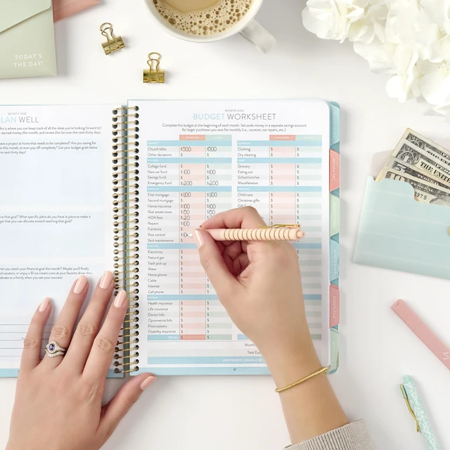 Alt view image 10 of 14 - PPP Money Planner | 10 Cash Budget Envelopes | Budget Planner | Annual & Monthly Financial Worksheet, Expense, Saving & Debt Reduction Pages | Stickers | Long-Term Financial Goals | Spend Ledger