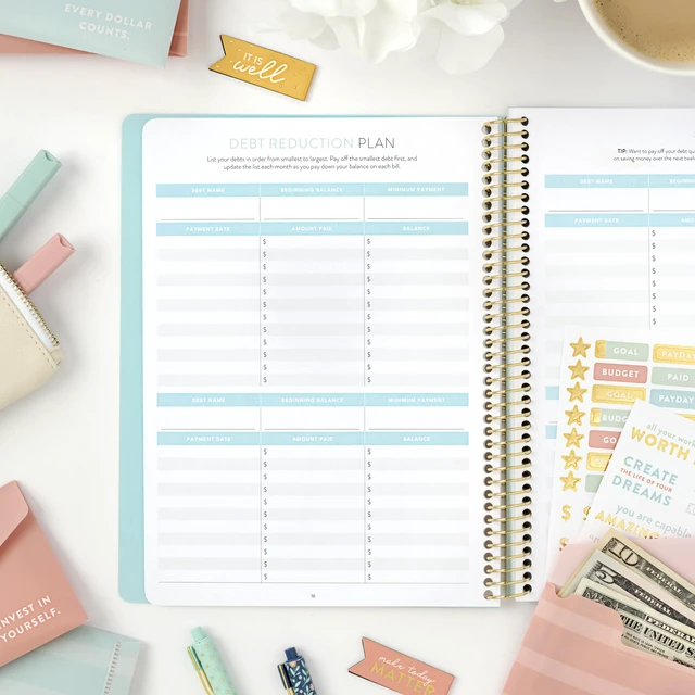 Alt view image 13 of 14 - PPP Money Planner | 10 Cash Budget Envelopes | Budget Planner | Annual & Monthly Financial Worksheet, Expense, Saving & Debt Reduction Pages | Stickers | Long-Term Financial Goals | Spend Ledger