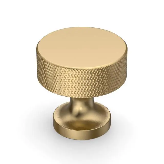 Alt view image 8 of 14 - Champagne Bronze Knurled Cabinet Knobs Round Drawer Pulls 10 Pack | Solid Aluminum alloy, 1.2 Inch Diameter, textured finish hardware pulls for dressers, drawers, cupboard, bathroom