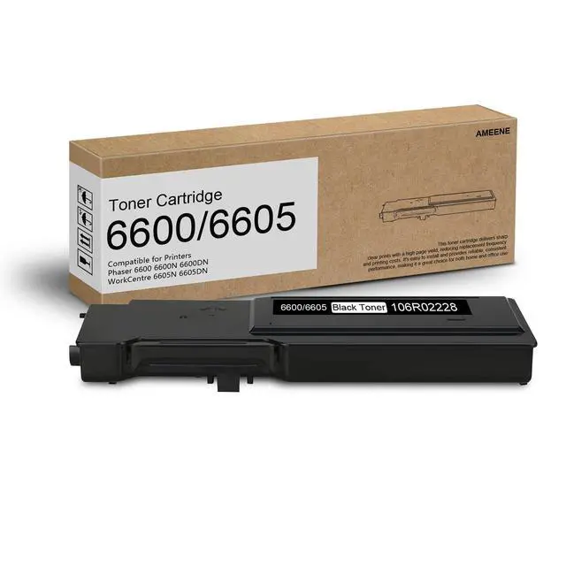 Alt view image 7 of 12 - 1 Pack Black Phaser 6600 / WorkCentre 6605 High Yield Toner Cartridge 106R02228 Replacement for Xerox 6600/6605 Imaging Toner for Phaser 6600 6600N 6600DN WorkCentre 6605N 6605DN Printer