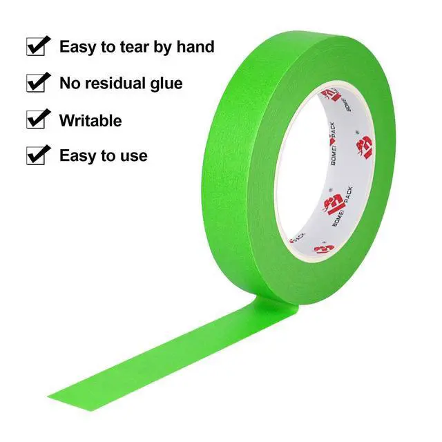 Alt view image 11 of 14 - Painters Tape - Painting Tape for Car Paint Green - 1 inch x 60 Yards Paint Tape for Walls Painting, Automotive, Labeling, DIY Crafting, Decoration and School Projects, 6 Pack