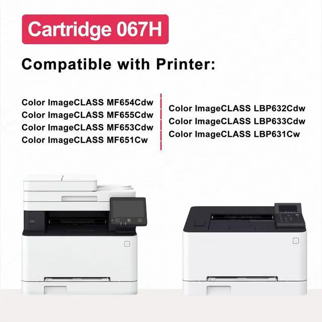 Alt view image 8 of 12 - 067H Black Toner Cartridge 2 Pack Replacement for Canon 067 067H Black imageCLASS LBP633Cdw MF656Cdw LBP632Cdw MF653Cdw MF654Cdw Printer Ink