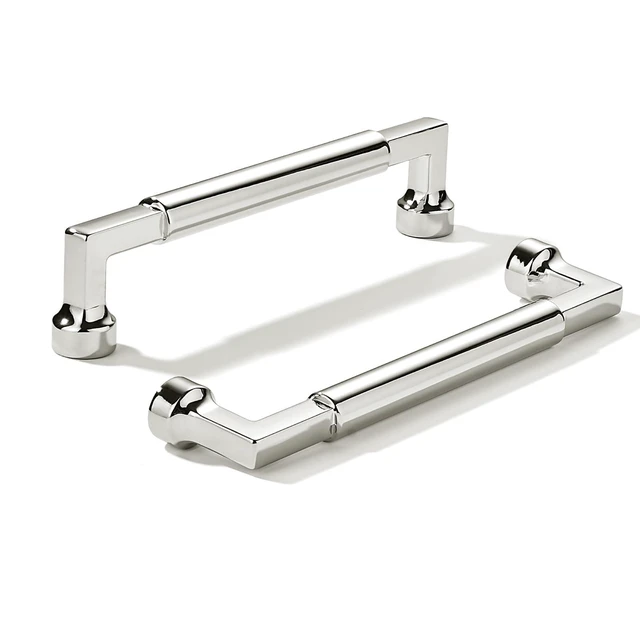 Alt view image 8 of 14 - 10-Pack 5-Inch(128mm) Polished Nickel Cabinet Pulls,Heavy-Duty Solid Handles for Kitchen Cabinets, Cupboards, Drawers and Bathroom Hardware