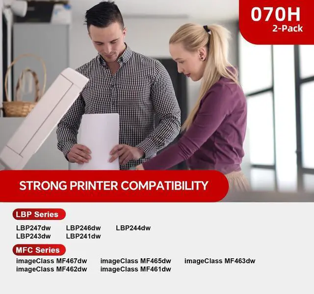 Alt view image 9 of 12 - 070H 070 high Yield Toner Cartridge Compatible Replacement for Canon 070H 070 CRG-070 Toner Cartridge with Canon imageCLASS MF465dw MF462dw LBP247dw LBP246dw Printer Ink | 20400 Page (2-Pack)