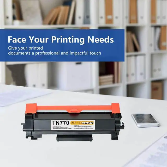 Alt view image 13 of 14 - TN770 Toner Cartridge for Brother Printer - TN-770 Toner Compatible for HL-L2370DW, HL-L2370DW XL, MFC-L2750DW, MFC-L2750DW XL, TN770 2-Pack Super High Yield Black, (5,000 Pages/ Cartridge)