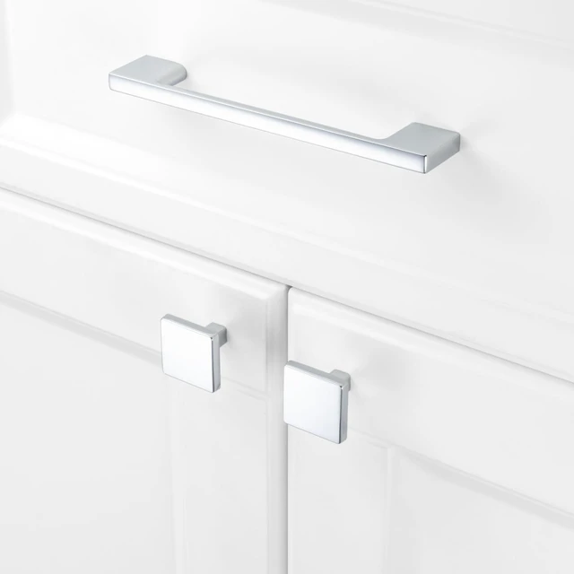 Alt view image 10 of 14 - 10 Pack 5 in Polished Chrome Cabinet Pulls, Drawer Handles P01 | Solid Metal, Sturdy, Comfortable, Wide Foot Hardware, Kitchen Cabinet Pulls, for Dresser Cupboard Bedroom Bathroom Vanity