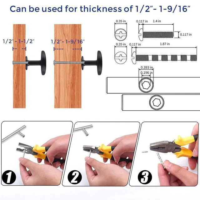 Alt view image 11 of 14 - Matte Black Cabinet Knobs, Zinc Knobs Drawer Pulls, 30 Pack | Round Knob Shape, Smooth Pull Grip, Kitchen Cabinet Update, For Dressers, Drawers, Cabinet Doors, Furniture Hardware Projects