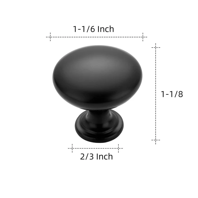 Alt view image 10 of 14 - Matte Black Cabinet Knobs, Zinc Knobs Drawer Pulls, 30 Pack | Round Knob Shape, Smooth Pull Grip, Kitchen Cabinet Update, For Dressers, Drawers, Cabinet Doors, Furniture Hardware Projects