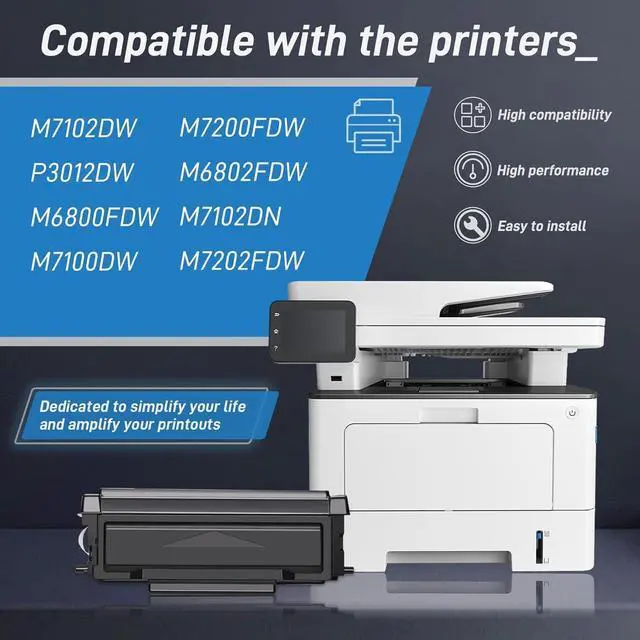 Alt view image 9 of 12 - 2 Pack Compatible TL-410X Toner Cartridge: TL-410X TL-410H TL-410 Replacement Toner Cartridge for Pantum M7102DW P3012DW M6800FDW M7100DW M7200FDW M6802FDW M7102DN M7202FDW Printer, 6,500 Pages Each