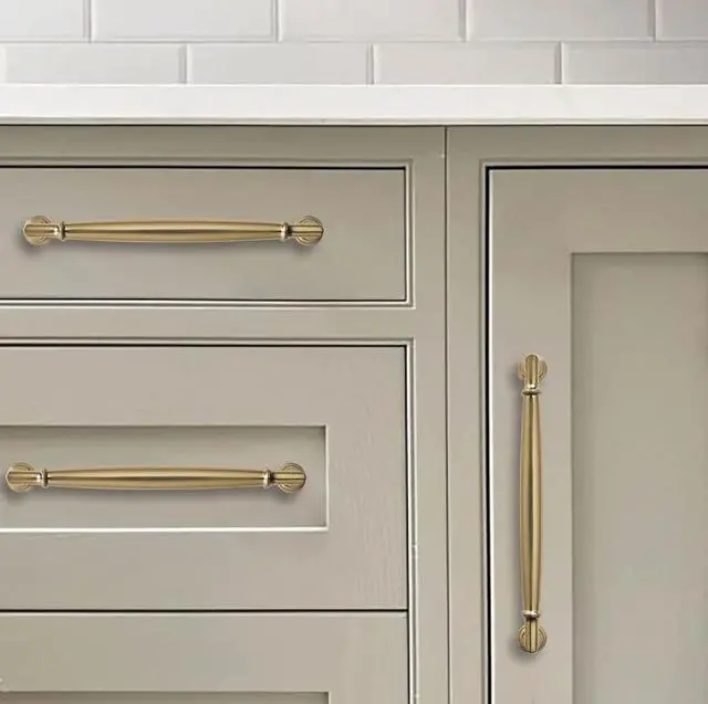 Alt view image 11 of 12 - 10 Pack 5 Inch(128mm) Champagne Bronze Cabinet Pulls Heavy Duty Solid Satin Brass Cabinet Handles Kitchen Cabinet Hardware for Cupboard Drawer Handles Dresser Pulls