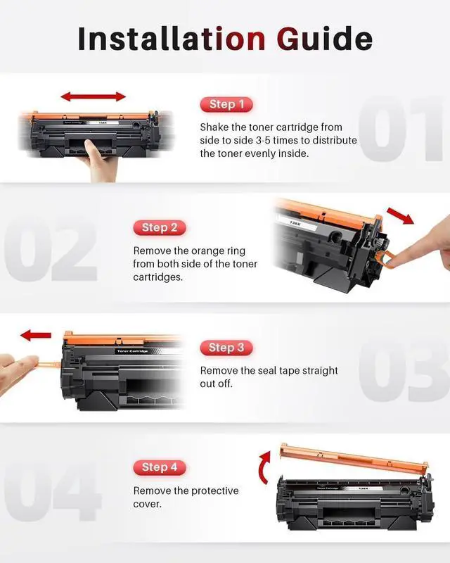 Alt view image 13 of 14 - 138X Black Toner Cartridge Compatible for HP W1380X 3001dw 3101fdw, 2 Pack | With Chip, Use with HP LaserJet Pro 3001dw 3001fdw MFP 3101fdw, High Yield 138X 138A Toner Ideal for Office & School Use