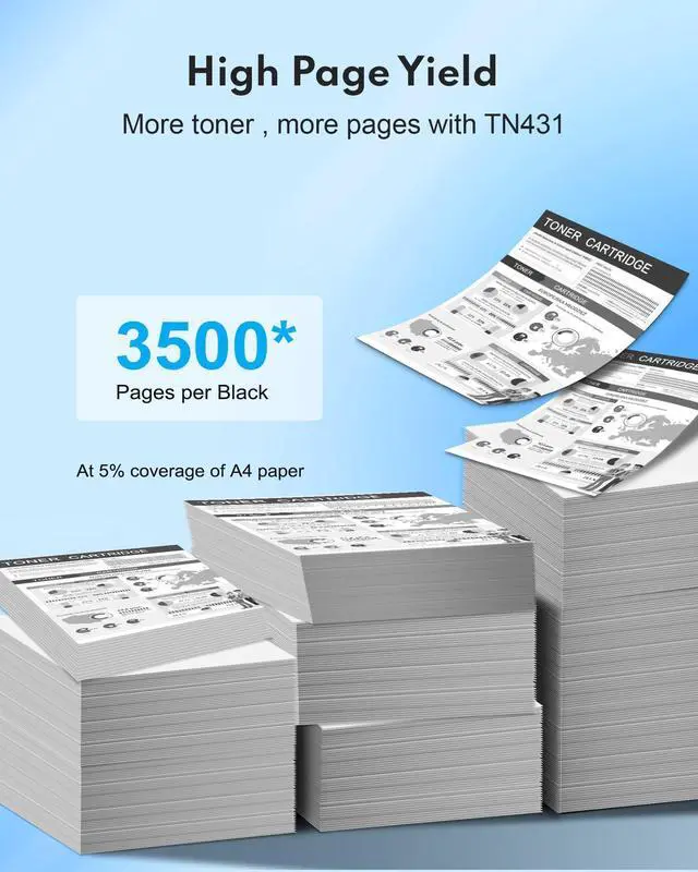 Alt view image 10 of 14 - TN-431 TN431 Black Toner Cartridge 2-Pack, Replacement for Brother TN431BK TN-431BK for HL-L8360CDW MFC-L8900CDW HL-L8260CDW MFC-L8610CDW HL-L8360CDWT Toner Printer (Approximately 3,500 Page)