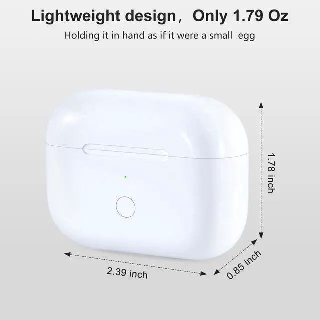 Alt view image 11 of 14 - Wireless Charging Case Replacement Compatible with AirPod Pro 1st & 2nd Generation, Air Pod Pro 1 2 Charger Case,USB-C Charging Port