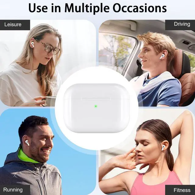 Alt view image 14 of 14 - Wireless Charging Case Replacement Compatible with AirPod Pro 3,Air Pod Pro 3 Charger Case with Bluetooth Pairing Function,Type-C Charging,White