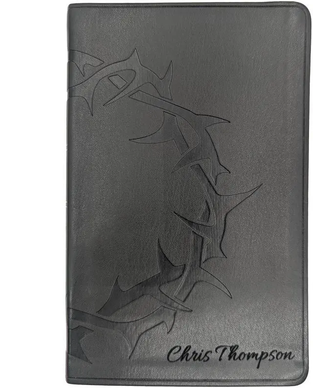 Alt view image 8 of 14 - Personalized ESV Gift Bible | English Standard Version | Custom Engraved Name with Crown of Thorns | Portable Thinline Bible | Christian Gift for Men & Women