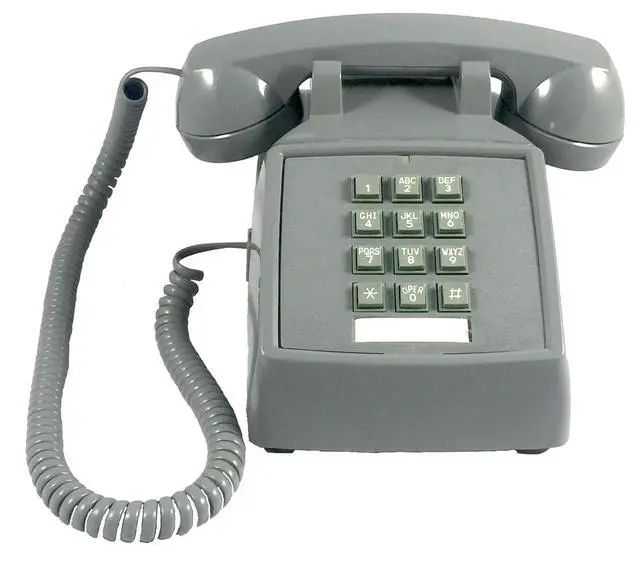 Alt view image 2 of 2 - 250082VBA20M Desk Corded Telephone with Volume Control, Slate