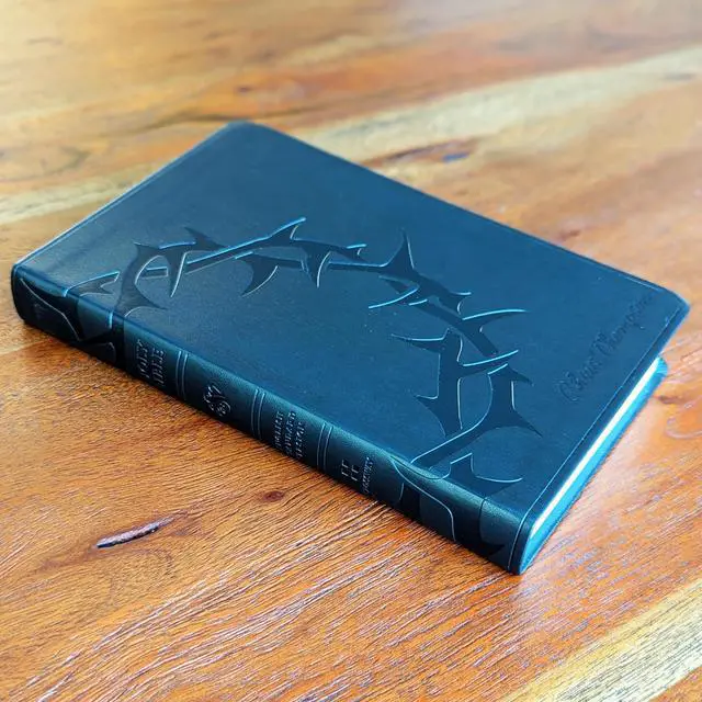 Alt view image 14 of 14 - Personalized ESV Gift Bible | English Standard Version | Custom Engraved Name with Crown of Thorns | Portable Thinline Bible | Christian Gift for Men & Women