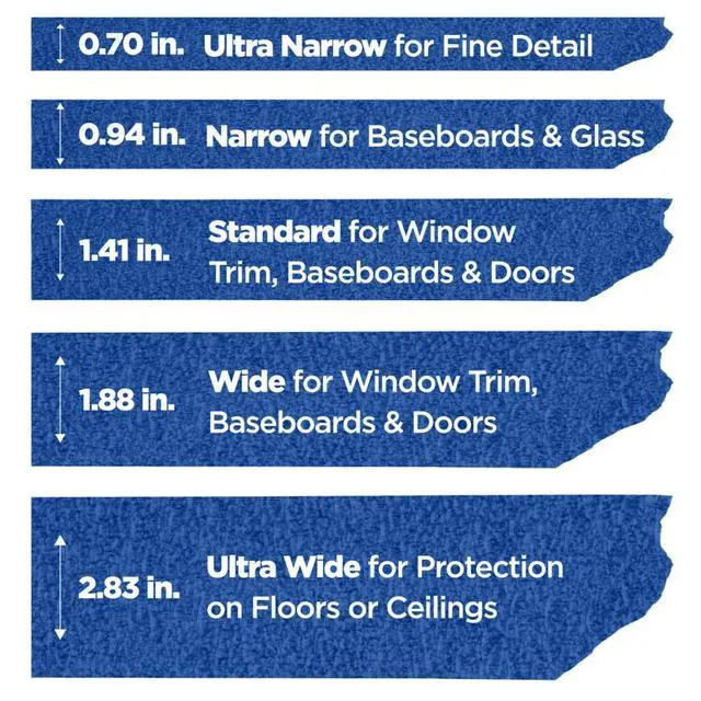 Alt view image 10 of 14 - Original Multi-Surface Painter's Tape 1 Inch Wide, 9 Rolls | 0.94 in x 60 yd, Blue Paint Tape, Protects Surfaces and Removes Easily, Painting Tape for Indoor and Outdoor Use