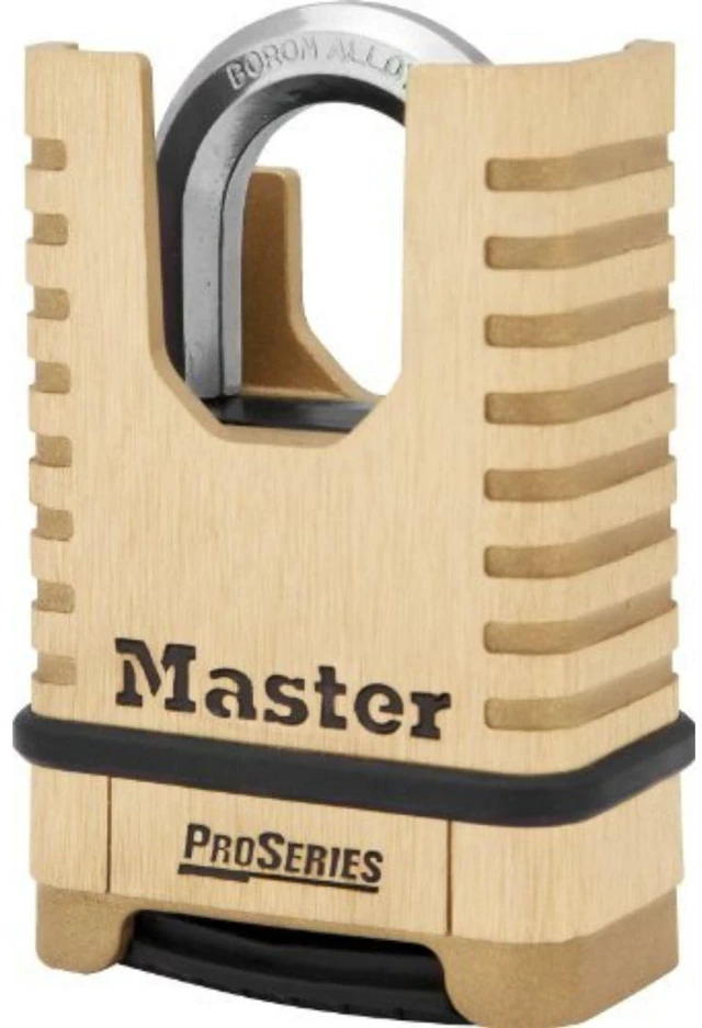 Alt view image 11 of 14 - ProSeries Combination Padlock Commercial Grade Brass Lock 1177D | Heavy-Duty, Commercial-Grade Security Lock, Resettable Combination Padlock for Construction Sites, Gates, Tools