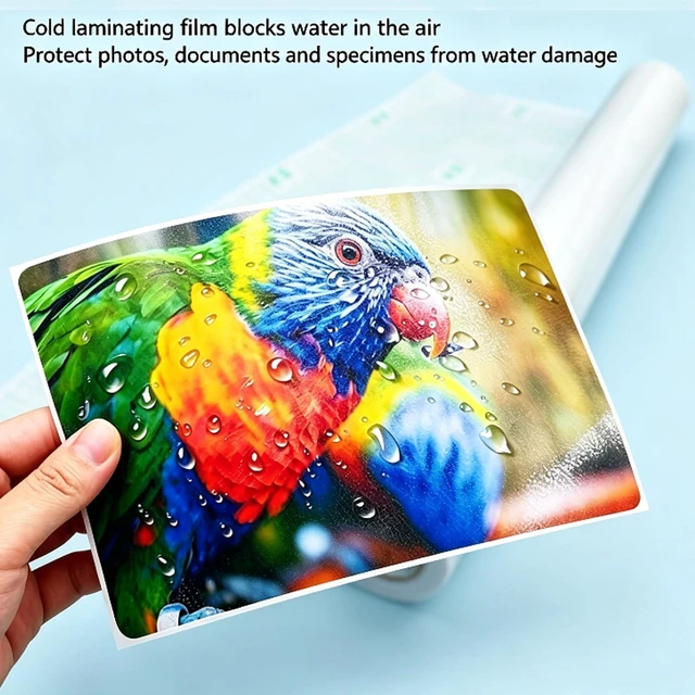 Alt view image 13 of 14 - Cold Laminating Film Glossy Roll 25''x180 Vinyl Cold Lamination Film Self-Adhesive Laminating Vinyl Roll