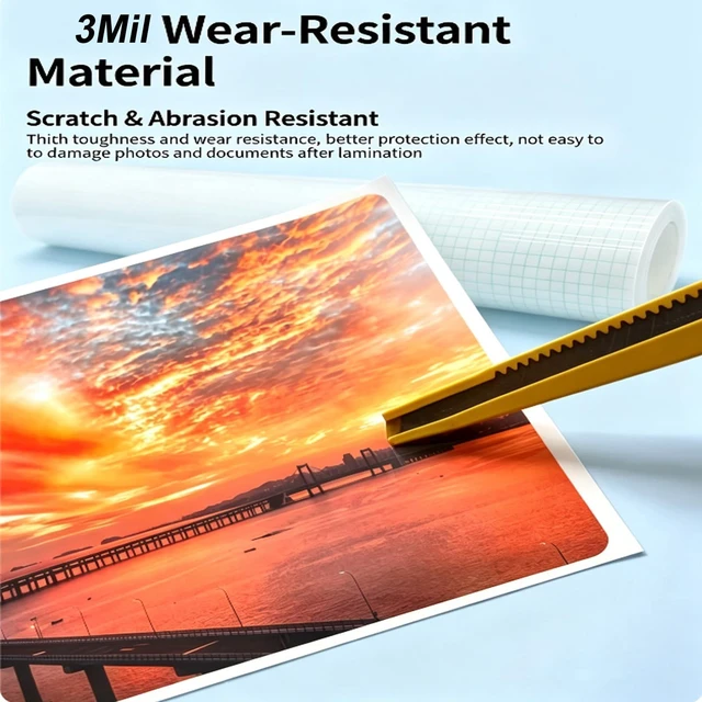 Alt view image 14 of 14 - Cold Laminating Film Glossy Roll 25''x180 Vinyl Cold Lamination Film Self-Adhesive Laminating Vinyl Roll