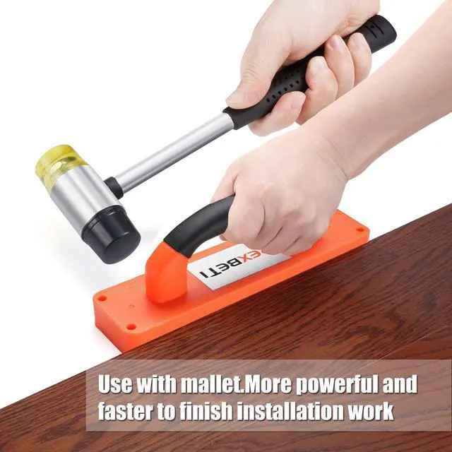 Alt view image 10 of 14 - Laminate Wood Flooring Installation Kit, LVP/Vinyl Flooring Tools | Double-faced Mallet/Steel Pull Bar/Tapping Block with Handle/40 Spacers, Laminate Flooring/Vinyl Plank Flooring Installation