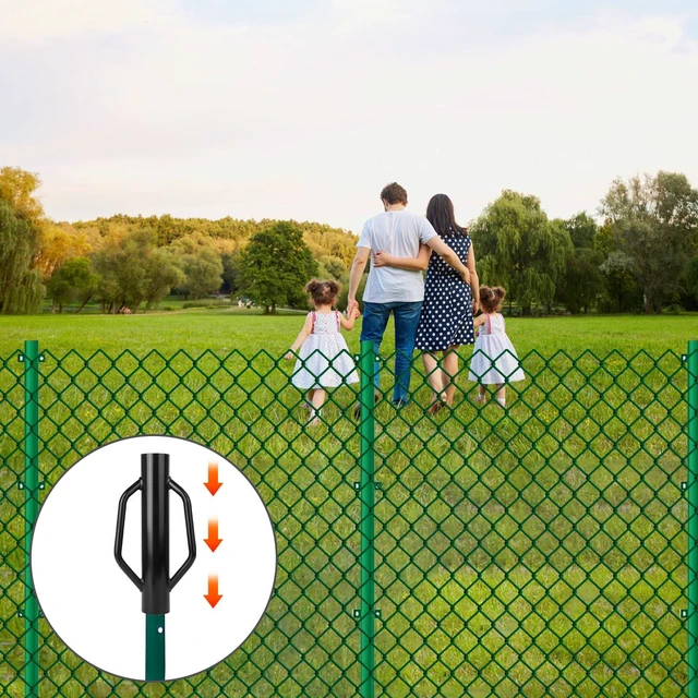 Alt view image 13 of 14 - Fence Post Driver T Post Driver with Handle Metal Pounder Rammer for U Channel Wooden Fence 8LB