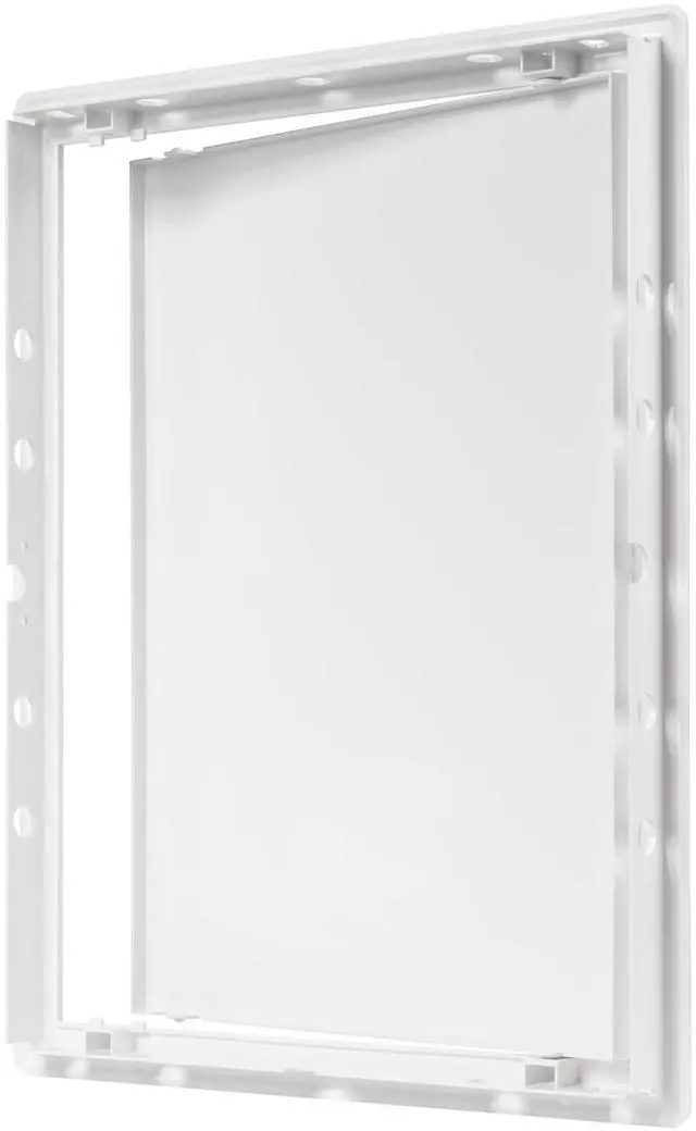 Alt view image 12 of 14 - 12" x 16" White ABS Plastic Plumbing Access Panel - Wall Access Panel for Drywall - Wire Cover for Wall Covering Panels - Electricity, Heating Alarm, Bathroom Ceiling Or Wall Hole Cover
