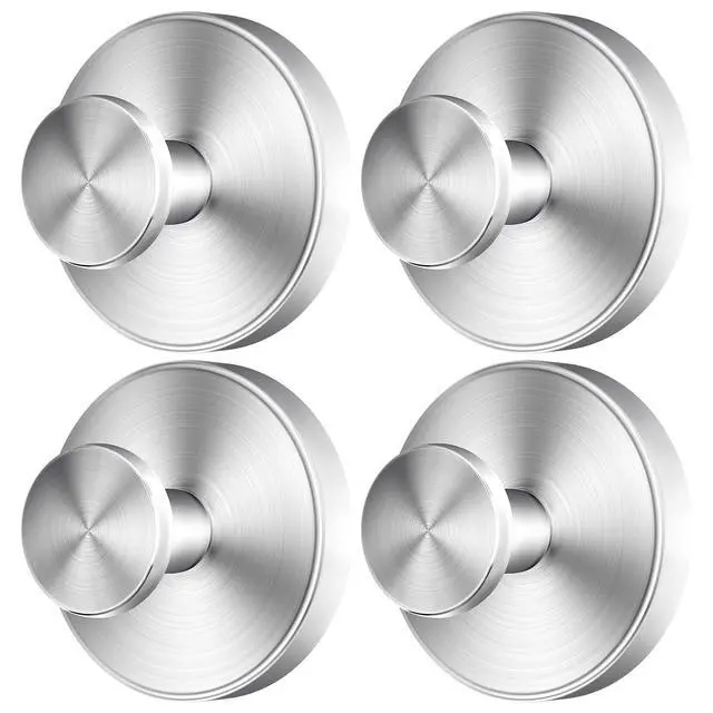 Alt view image 8 of 14 - 2026 Upgraded Drill-Free Stainless Steel Suction Cup Hooks Multi-Use | Suction Cup Hooks for Shower, Mirror, Wall, Bathroom, Glass, Hanging Towels - 4 Pack