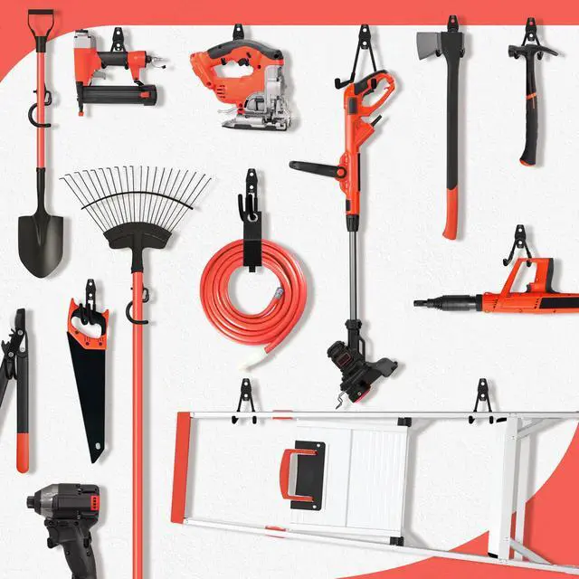 Alt view image 14 of 14 - 18 Pack Garage Hooks Heavy Duty - Anti-Slip Coating | Garage Storage Hooks for Hanging BikeLadderGarden ToolsHose