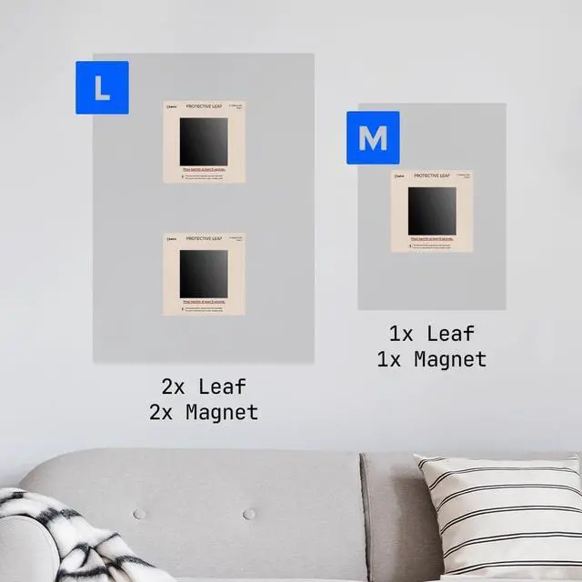 Alt view image 12 of 14 - Magnetic Wall Mount Kit for Hanging Pictures, 3-Pack | Peel & Stick Wall Magnets with Safe Removable Adhesive Leaf No Drill, Damage-Free Magnets for Wall Art, Metal Posters Prints