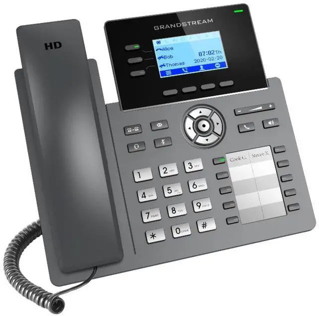 Alt view image 6 of 8 - GRP2604P IP Phone | 3 Lines, 6 SIP Accounts | 2.7-Inch LCD Display | Dual-Port Gigabit Ethernet with Integrated PoE | Power Adapter Not Included