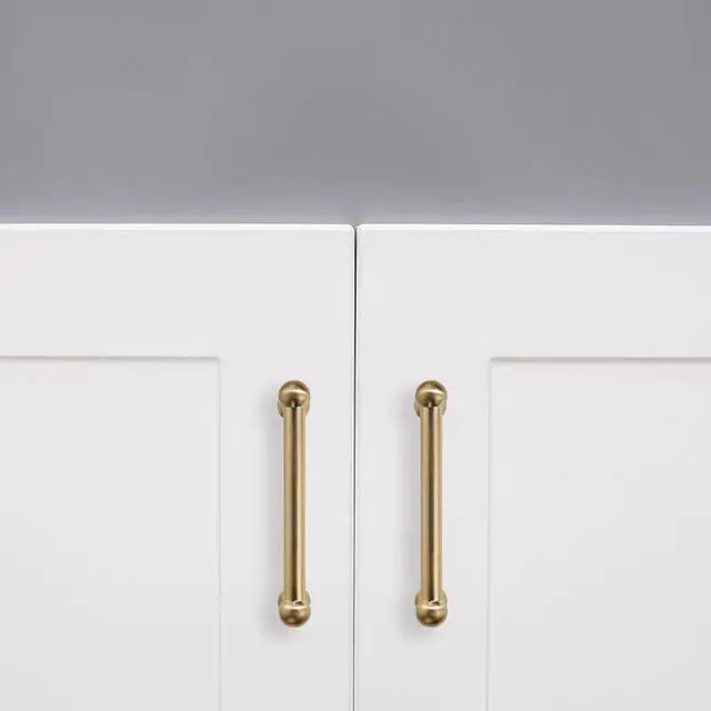 Alt view image 9 of 12 - 10 Pack 5 Inch Hole Center Champagne Bronze Cabinet pulls 100% Solid Heavy Duty Warm Brass Dresser Pulls Cabinet Drawer Pulls for Kitchen Cupboard Hardware