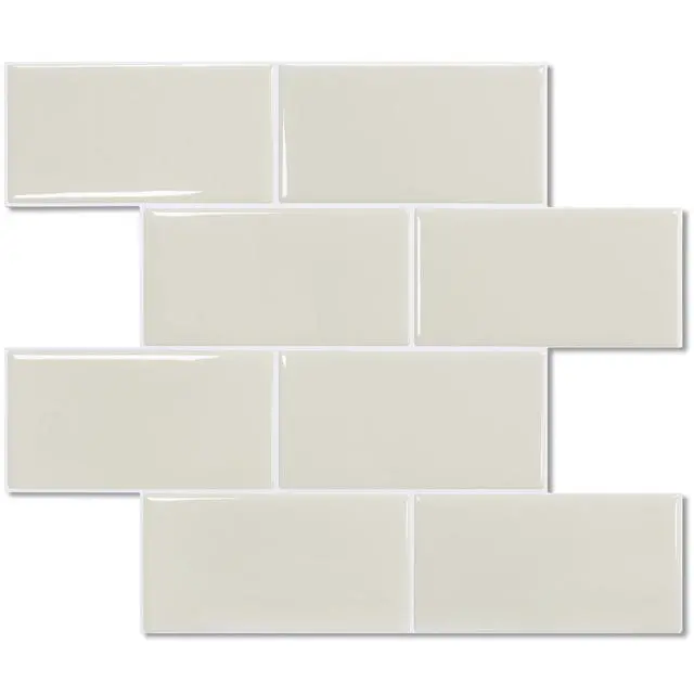 Alt view image 8 of 14 - 10-Sheet Subway Tile Peel and Stick Backsplash, Self Adhesive Vinyl Wall Tiles, Stick on Backsplash for Kitchen and Bathroom(Thicker Design)