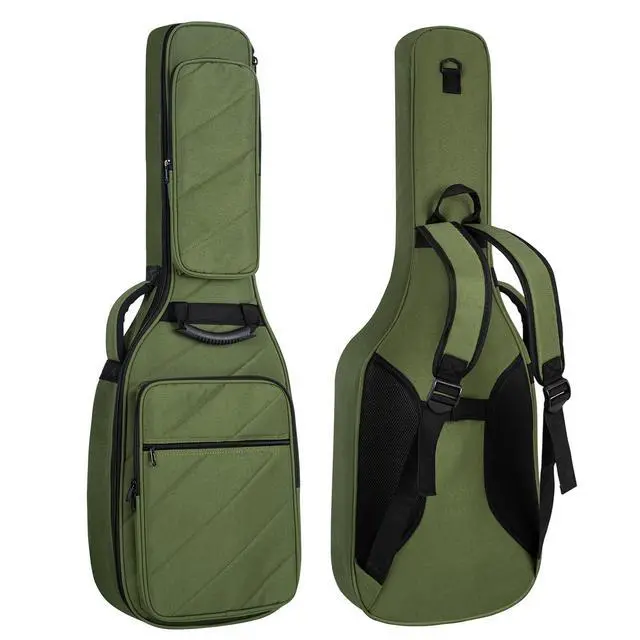 Alt view image 7 of 12 - Guitar Bag Electric Case Reinforced 0.7 In Thick Sponge Soft Padded Guitar Case with 3 Pockets Electric Guitar Gig Bag, Neck Cradle,Back Hanger Loop for 39 Electric Guitars