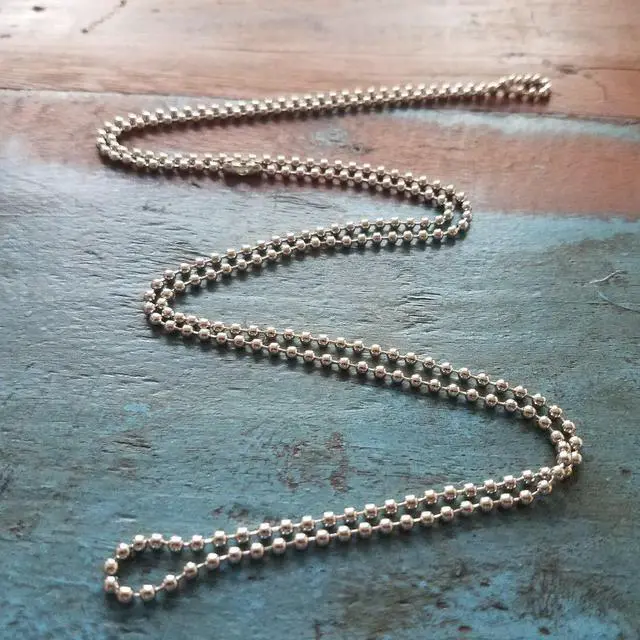 Alt view image 11 of 14 - Bulk 100 Pack - Anti Corrosion Nickel Plated Beaded Neck Chain ID Badge Holders - 36 Inch Long Adjustable Length Steel Necklace Lanyard - Great for Police Badges and Military Dog Tags