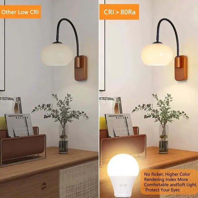 Alt view image 10 of 12 - A19 LED Remote Control Bulbs, 800LM 9W, Equivalent to 60W Bulbs, Dimmable Bulb with Remote Control 3000K-6000K, E26 Base, CRI 80+,2.4GHz, Lifespan Over 25,000 Hours (9W-1 Remote-3 Bulb)