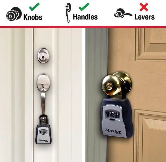 Alt view image 11 of 14 - Key Lock Box for House Keys Outdoor Portable Combination Lockbox with Resettable 4 Digit Code, Weather Resistant Durable Metal Body, Holds 5 Keys, 5400EC2, Black, 2 Pack
