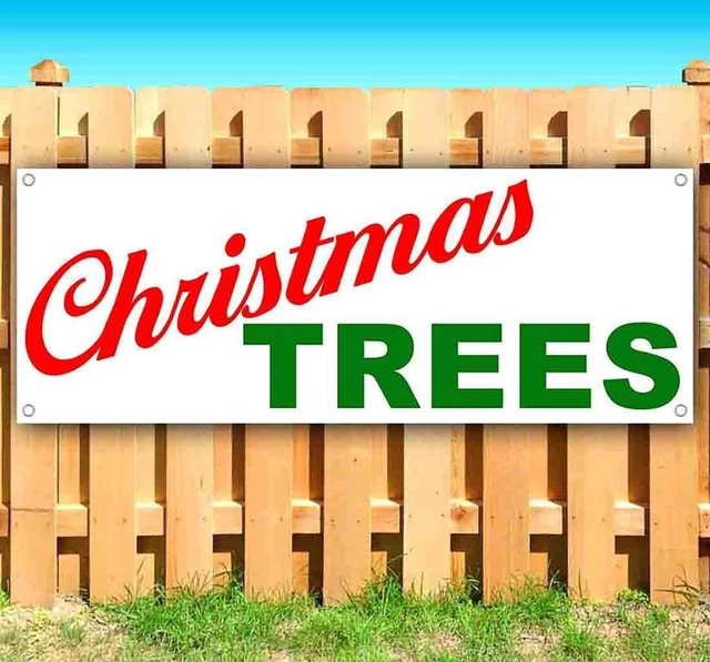 Alt view image 6 of 10 - Christmas Trees 13 oz Banner | Non-Fabric | Heavy-Duty Vinyl Single-Sided with Metal Grommets