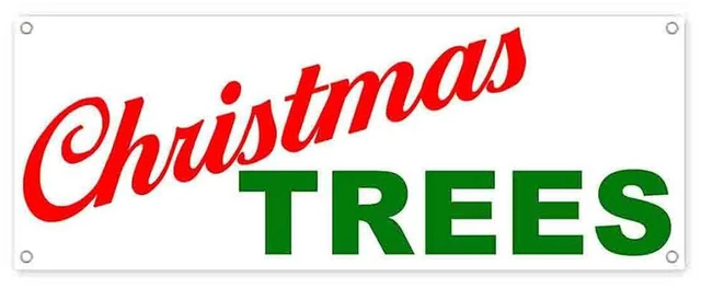 Alt view image 7 of 10 - Christmas Trees 13 oz Banner | Non-Fabric | Heavy-Duty Vinyl Single-Sided with Metal Grommets