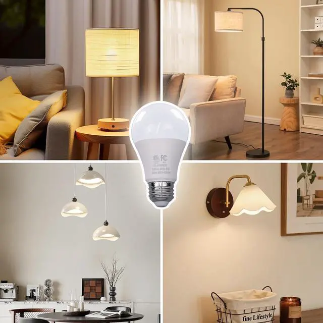 Alt view image 11 of 12 - A19 LED Remote Control Bulbs, 800LM 9W, Equivalent to 60W Bulbs, Dimmable Bulb with Remote Control 3000K-6000K, E26 Base, CRI 80+,2.4GHz, Lifespan Over 25,000 Hours (9W-1 Remote-3 Bulb)