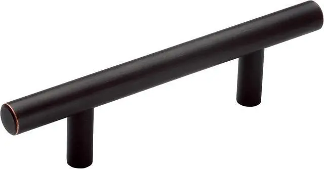 Alt view image 8 of 14 - 10 Pack 3" Bar Pulls Oil-Rubbed Bronze Drawer Pull | 3 inch (76mm) Center-to-Center Mounting Distance and 5-3/8 inches Overall Length, Durable Carbon Steel Cabinet Hardware